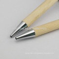 Top Sell Promotional Click Wood Pen With Metal Trims